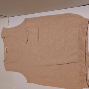 MINE Tan Sleeveless Sweater Top Size M